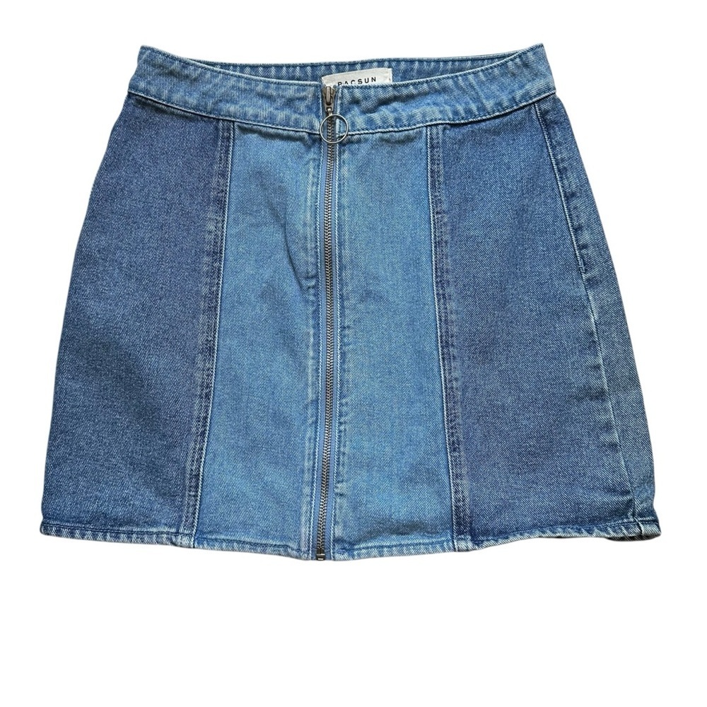 🔆 Pacsun color block zipper denim mini skirt - Size 0 (25)